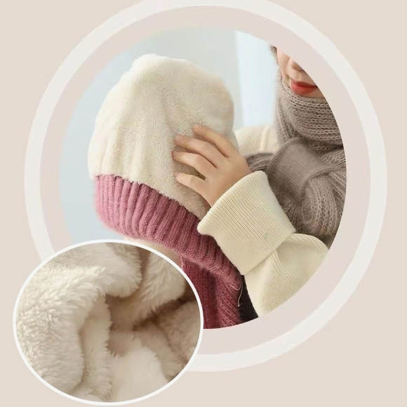 Cozy Integraded 2 In 1 Hat And Scarf - Picture 4 of 4